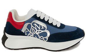 Alexander McQueen Sprint Runner Navy Red Silver tone Women's 1 3150053
