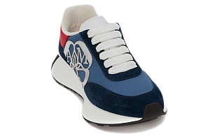 Alexander McQueen Sprint Runner Navy Red Silver tone Women's 2 3150054