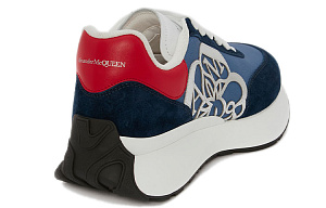 Alexander McQueen Sprint Runner Navy Red Silver tone Women's 3 3150055