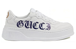 GUCCI Low top Stylish Skateboarding Shoes Women's White 1 3152277