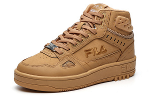 FILA High Top Retro Basketball Shoes Clay Yellow Women's 1 3152362