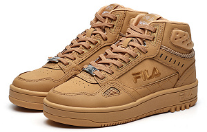 FILA High Top Retro Basketball Shoes Clay Yellow Women's 2 3152363