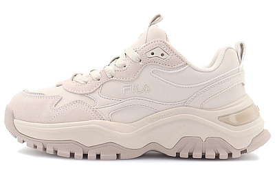 FILA Fashion Sneakers Slip Resistant Cushioning Abrasion Resistant Low Top Chunky Sneakers Women's Natural Color