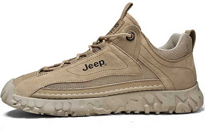 Jeep Height Increasing Abrasion Resistant Breathable Slip Resistant Low Top Casual Shoes Men's Yellow