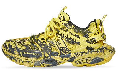 Balenciaga Track 1.0 Graffiti Chunky Sneakers Men's Yellow Black