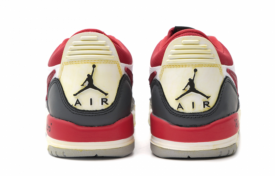 Jordan Legacy 312 Anti Slip Wear Resistant Low Top Basketball Shoes Unisex Black White Red