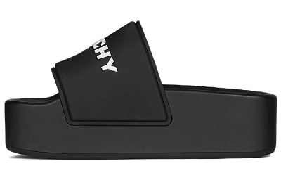 Givenchy Women's Logo Embossed Platform Sandal 'Black'