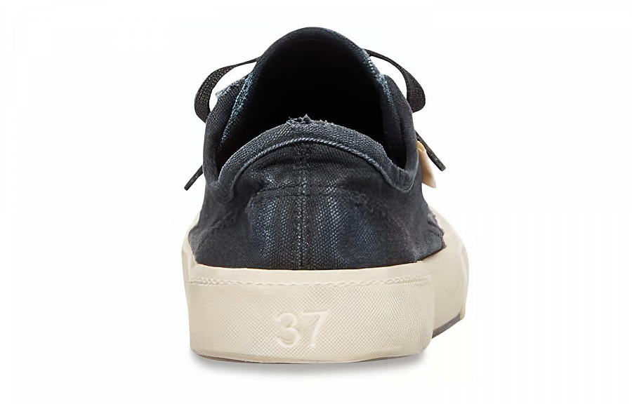 Balenciaga Paris Low Top Sneakers 'Black Destroyed Cotton And White Rubber'