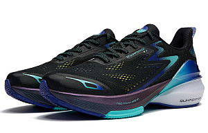 361° Shock Absorbers With Slip Resistant And Abrasion Resistant Properties Low Top Running Shoes Men's Black Blue 1 3173280