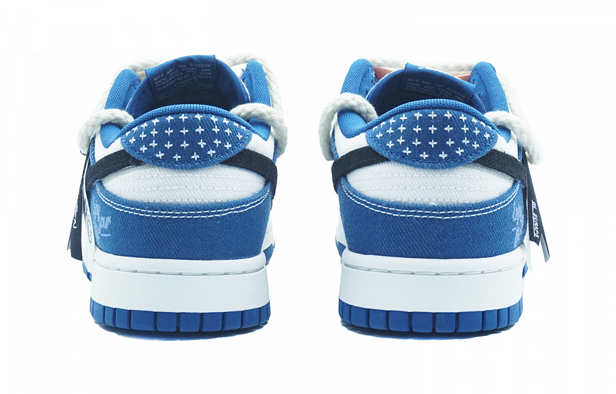 Nike Dunk Anti-Slip Wear-Resistant Lightweight Breathable Low-Top Skateboard Shoes Men's Blue Black