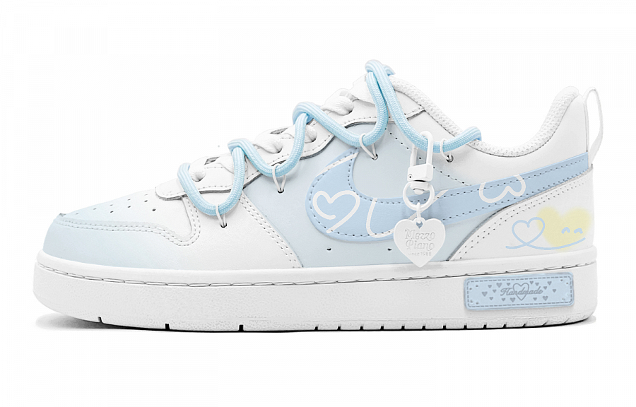 Nike Court Borough Blue Sky Heart Refreshing Style Low-Top Skateboard Shoes Women's Blue White купить в интернет-магазине Yoocart с быстрой доставкой по России.