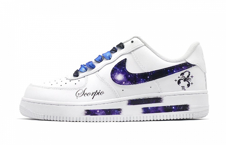 Nike Air Force 1 Constellation Collection Scorpio Graffiti Low-Top Skateboard Shoes Men's Blue White купить в интернет-магазине Yoocart с быстрой доставкой по России.