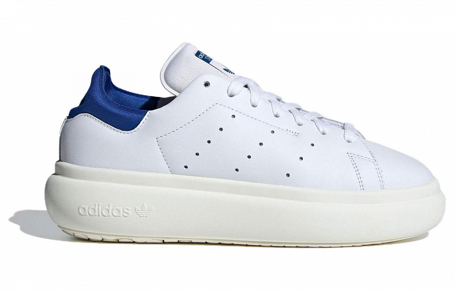 Adidas Originals Stan Smith Platform White Royal Blue Women's