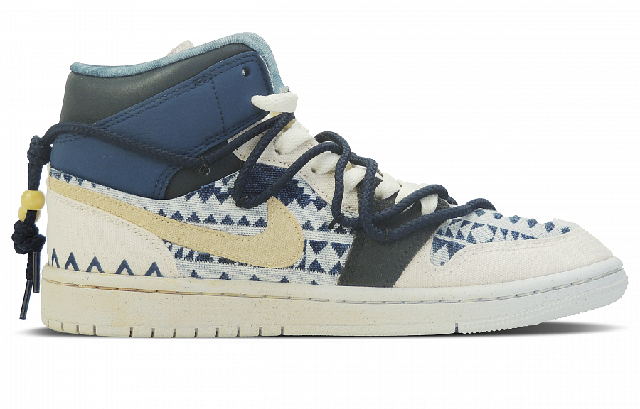 Jordan Air Jordan 1 Marble Style Mid-Top Skateboard Shoes Women's Blue White купить в интернет-магазине Yoocart с быстрой доставкой по России.