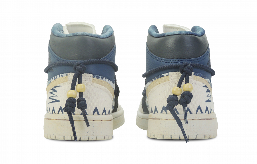 Jordan Air Jordan 1 Marble Style Mid-Top Skateboard Shoes Women's Blue White купить в интернет-магазине Yoocart с быстрой доставкой по России.
