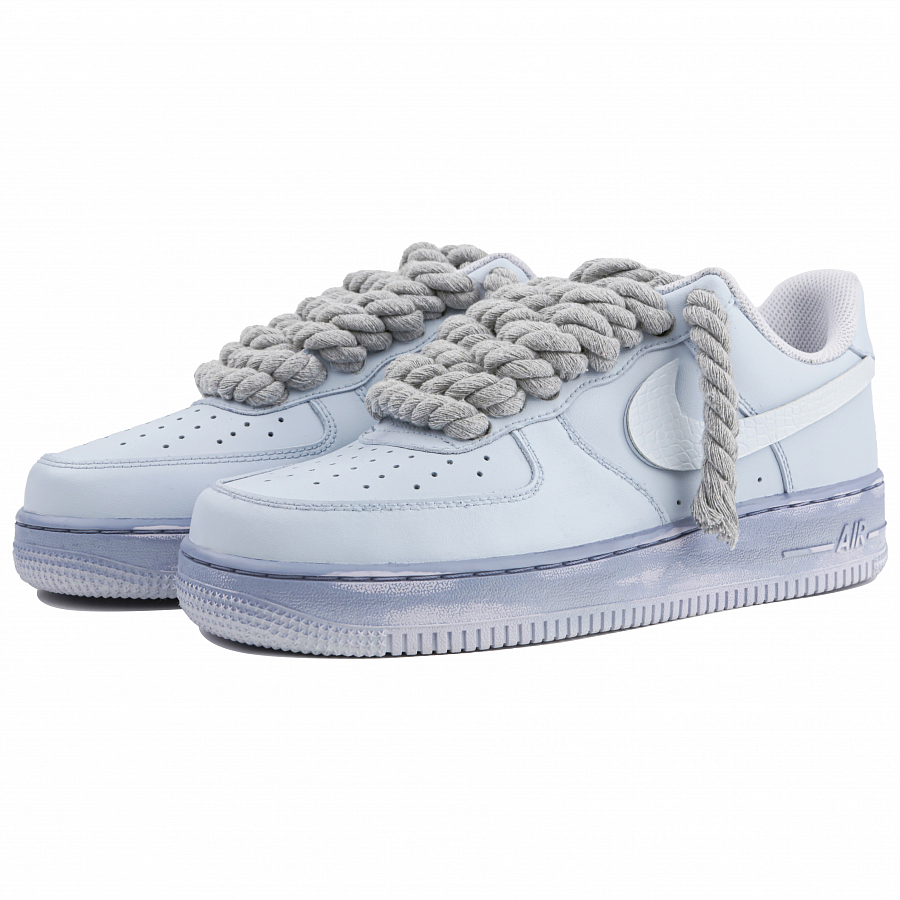 Nike Air Force 1 Anti-Slip Wear-Resistant Low-Top Skateboard Shoes GS Blue купить в интернет-магазине Yoocart с быстрой доставкой по России.