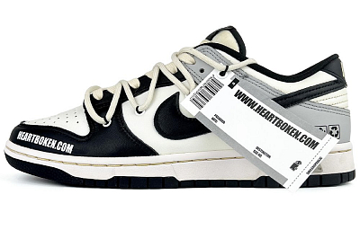 Nike Dunk Black Slip Resistant Low Top Skateboard Shoes Men's Black Gray Color