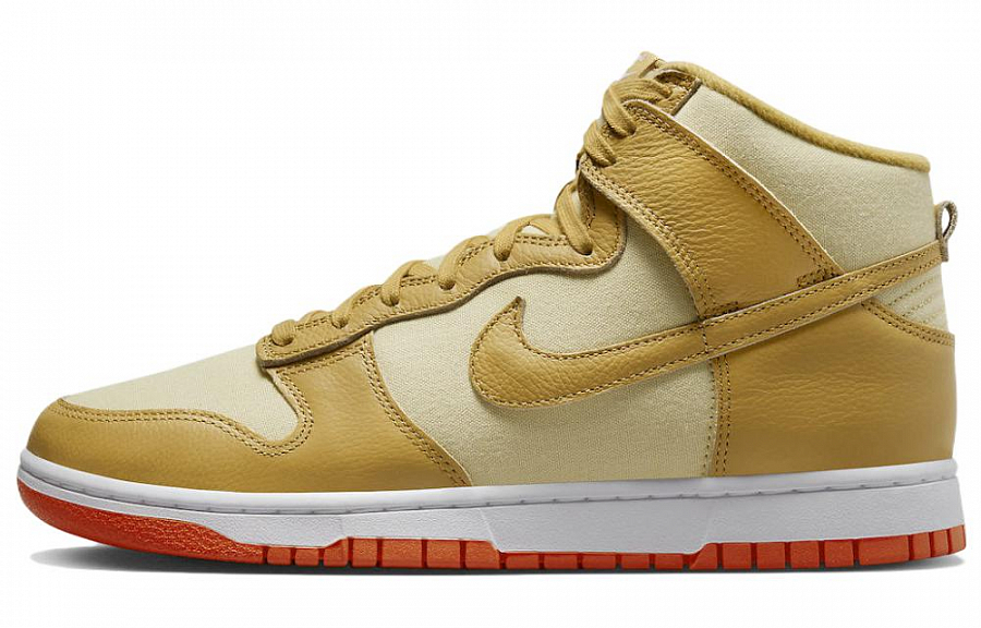 Nike Dunk High Wheat Gold Safety Orange купить в интернет-магазине Yoocart с быстрой доставкой по России.