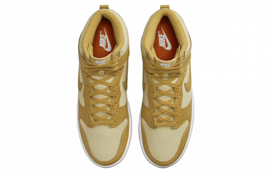 Nike Dunk High Wheat Gold Safety Orange купить в интернет-магазине Yoocart с быстрой доставкой по России.