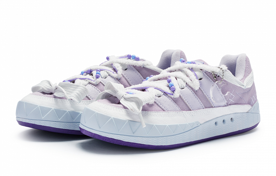 Adidas Originals Adimatic Low-Top Skateboard Shoes Unisex Light Purple White