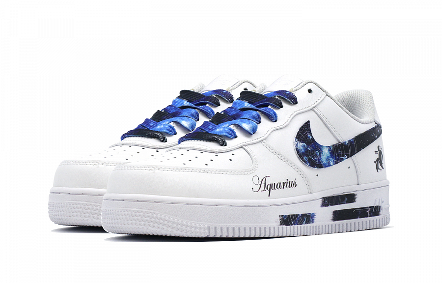 Nike Air Force 1 Constellation Collection Aquarius Graffiti Low-Top Skateboard Shoes Men's Blue White купить в интернет-магазине Yoocart с быстрой доставкой по России.
