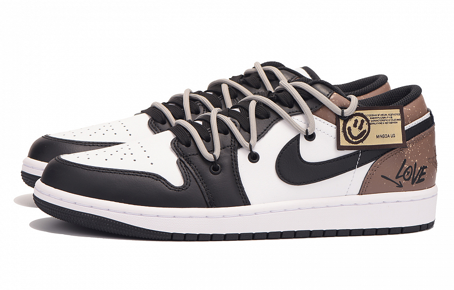 Jordan Air Jordan 1 Slip-Resistant Coverage Low-Top Vintage Basketball Shoes Men's Black Brown купить в интернет-магазине Yoocart с быстрой доставкой по России.