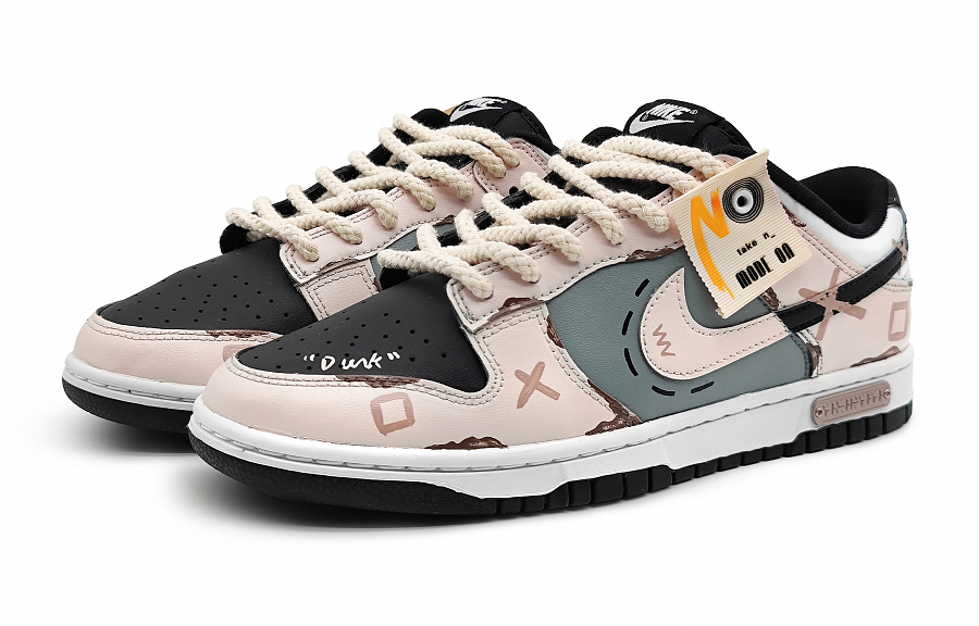 Nike Dunk Skateboard Shoes Women's Low-Top Pink/Black/Blue купить в интернет-магазине Yoocart с быстрой доставкой по России.