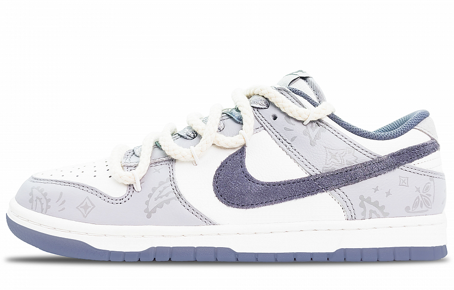 Nike Dunk Slip-Resistant Low-Top Skateboard Shoes Men's White Gray купить в интернет-магазине Yoocart с быстрой доставкой по России.