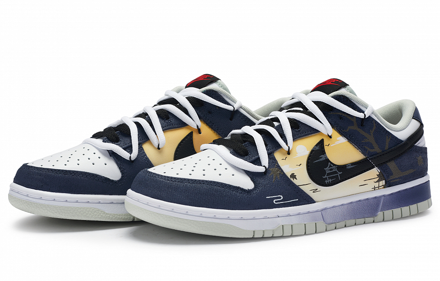 Nike Dunk 811 Manufacture Autumn Moon Pavilion Low-Top Skateboard Shoes Men's Blue Orange White купить в интернет-магазине Yoocart с быстрой доставкой по России.
