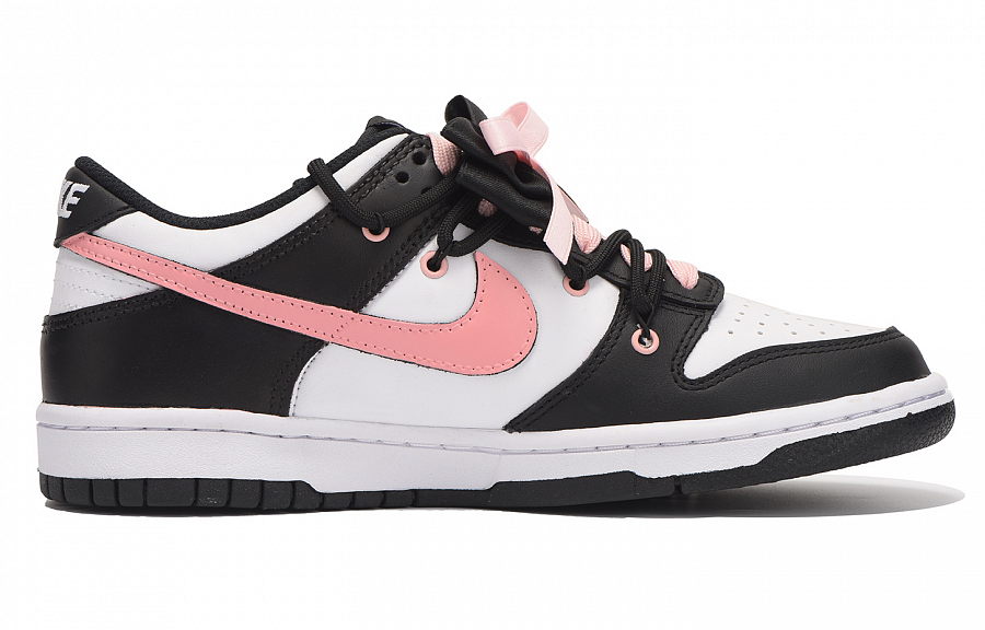Nike Dunk Slip-Resistant Coverage Low-Top Skateboard Shoes Women's Black Pink