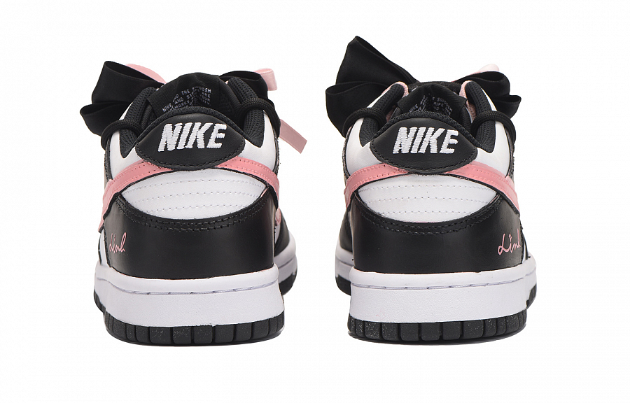 Nike Dunk Slip-Resistant Coverage Low-Top Skateboard Shoes Women's Black Pink