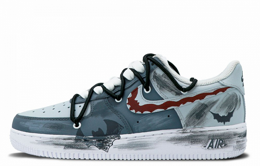 Nike Air Force 1 Coverage Low Top Skateboard Shoes Women's White Gray