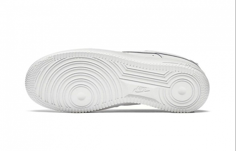 Nike Air Force 1 Coverage Low Top Skateboard Shoes Women's White Gray