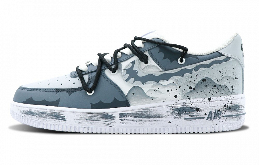 Nike Air Force 1 Thermal Coverage Low Top Skateboard Shoes Women's White Gray