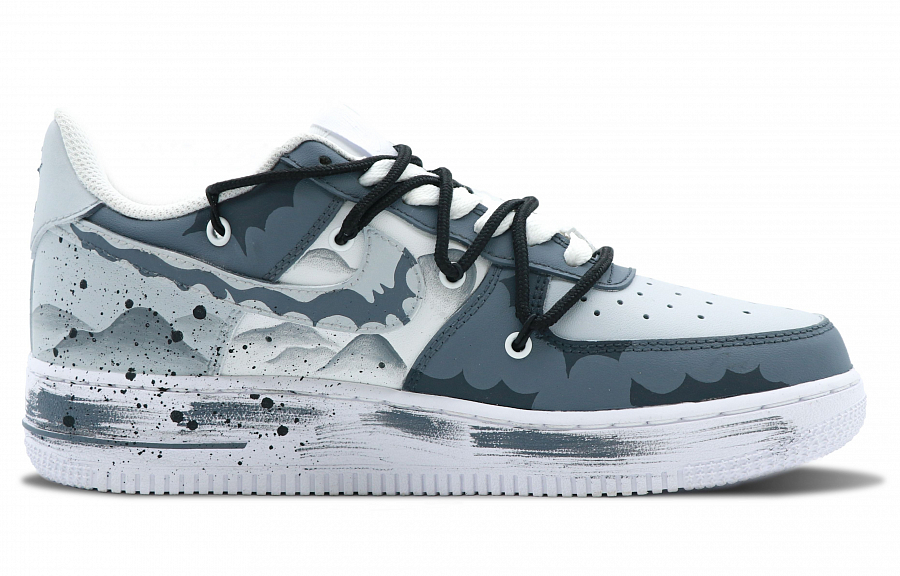 Nike Air Force 1 Thermal Coverage Low Top Skateboard Shoes Women's White Gray