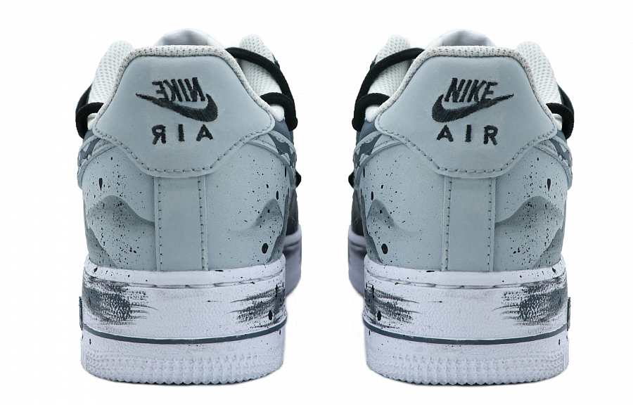 Nike Air Force 1 Thermal Coverage Low Top Skateboard Shoes Women's White Gray