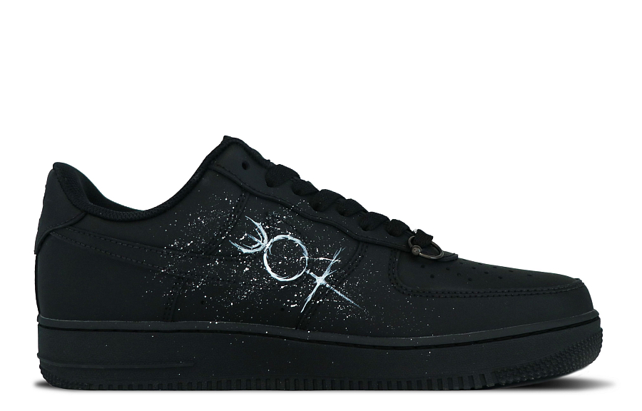 Nike Air Force 1 Coverage Low Top Skateboard Shoes Women's Black White