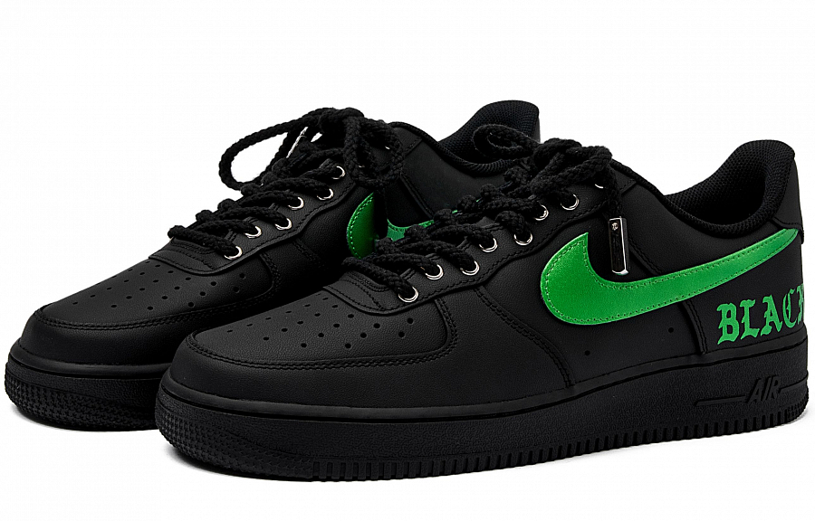 Nike Air Force 1 Low-Top Skateboard Shoes Unisex Black Green