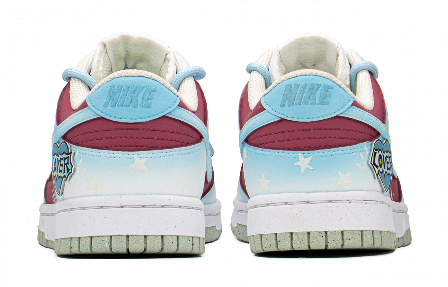 Nike Dunk FZBB Slip Resistant, Abrasion Resistant, Lightweight Low Top Skateboard Shoes Women's Pink Blue