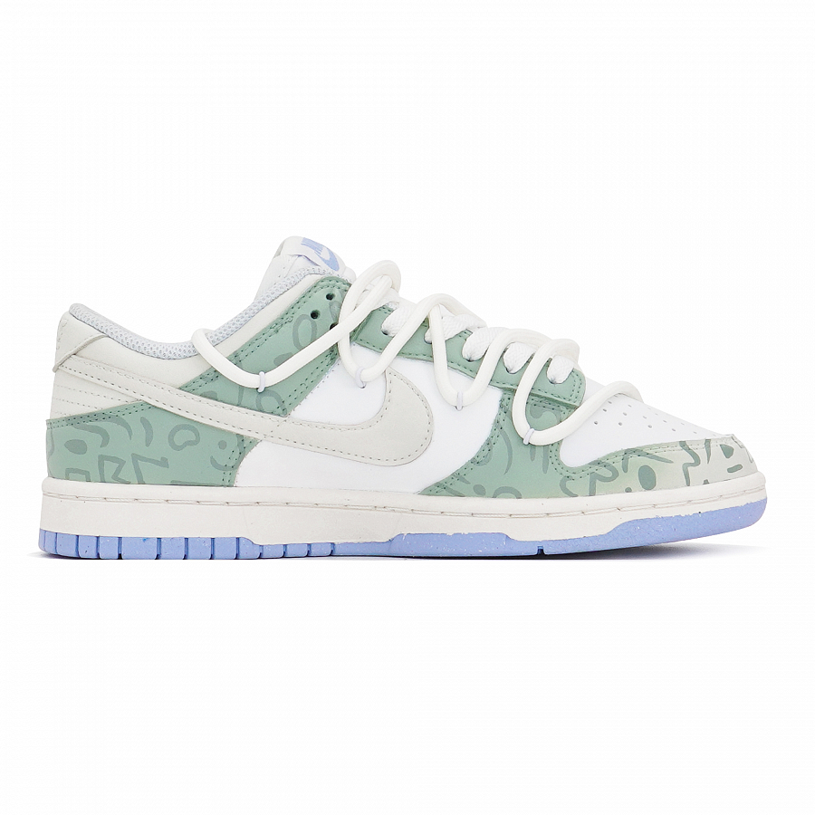 Jordan Dunk Low Top Skateboard Shoes Women's White Green