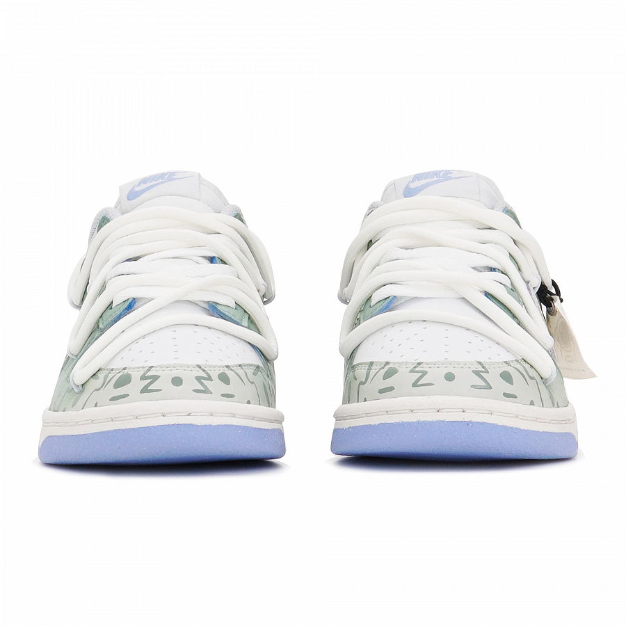 Jordan Dunk Low Top Skateboard Shoes Women's White Green