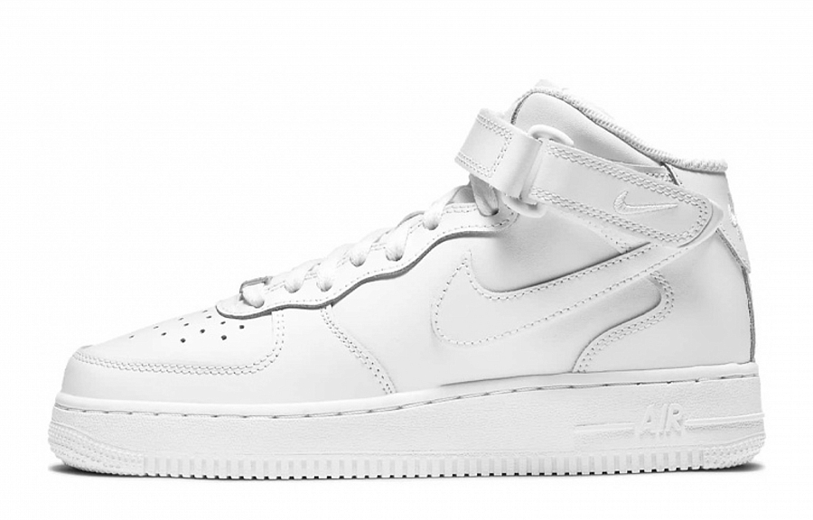 Nike Air Force 1 LE Mid-Top Skateboard Shoes GS Purple Gray