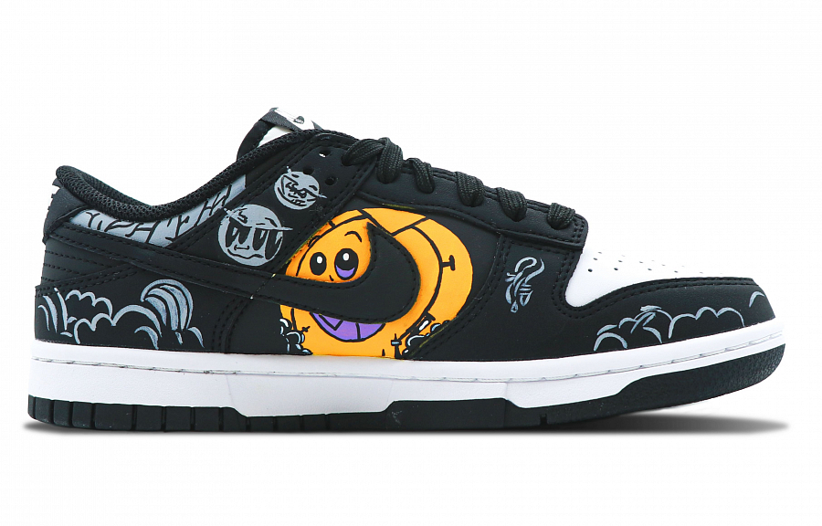 Nike Dunk Low Thermal Coverage Low Top Skateboard Shoes GS Black Yellow