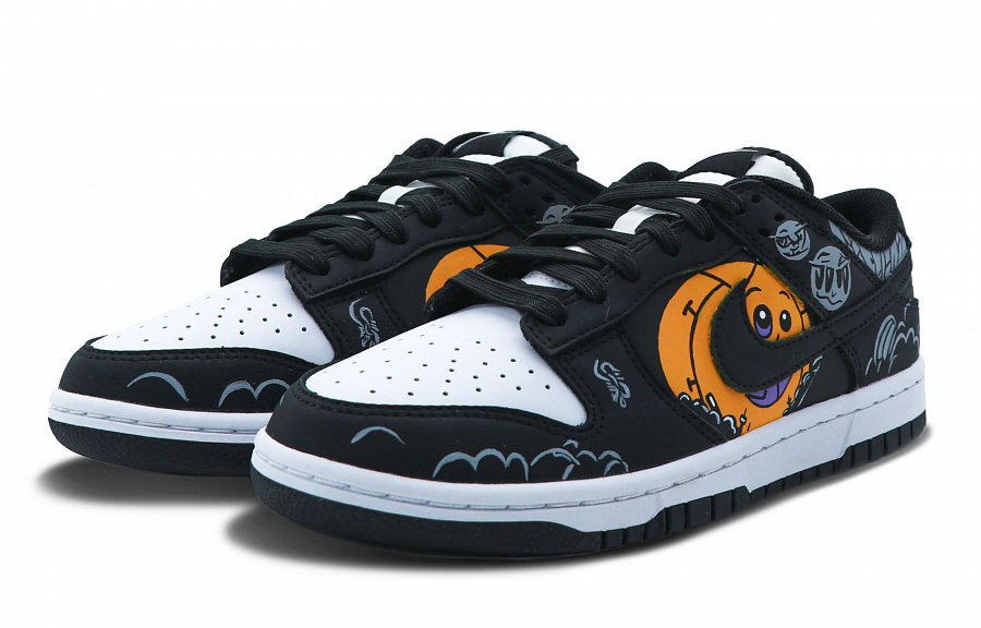 Nike Dunk Low Thermal Coverage Low Top Skateboard Shoes GS Black Yellow