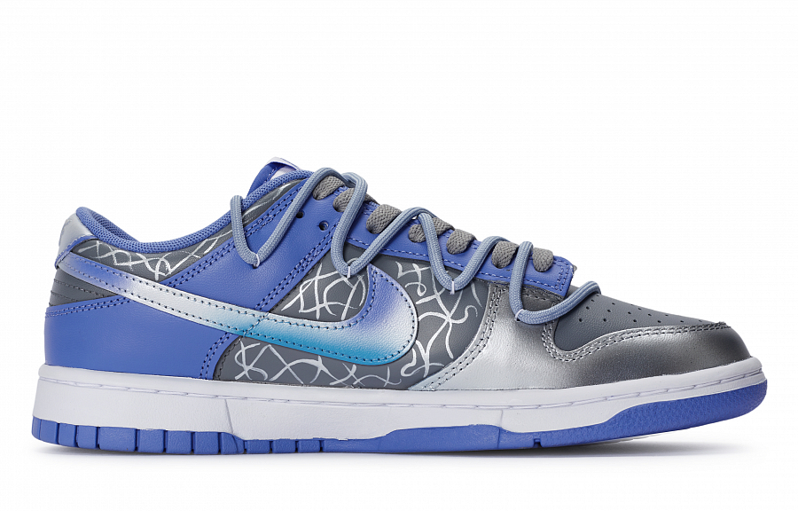 Nike Dunk 811 Manufacture Blue Fantasy Slip-Resistant Cushioning Low-Top Skateboard Shoes Men's Blue-gray Silver