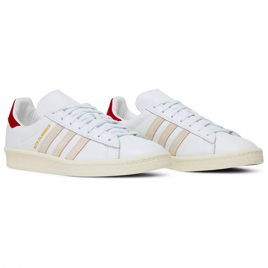 Adidas Campus 80s Kith Classics White Red купить в интернет-магазине Yoocart с быстрой доставкой по России.