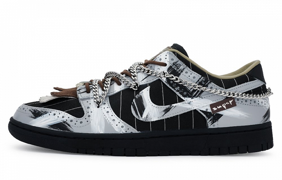 Nike Dunk Skateboard Shoes Unisex Low-Top Gray/White