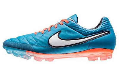 Nike Tiempo Legend 5 AG Artificial Ground Breathable Quick Dry Soccer Shoes Men's Blue Orange