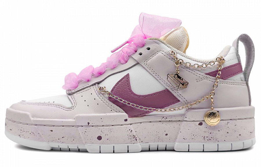 Nike Dunk Low Disrupt Anti-Slip And Wear-Resistant Lightweight Low-Top Skateboard Shoes Women's Violet