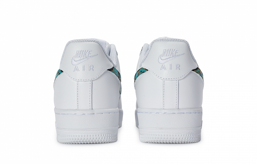 Nike Air Force 1 811 Manufacturing Ancient Dunhuang Style Coverage Warm Low-Top Skateboard Shoes Men's White Cyan